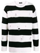 Les Hommes Destroyed Knit Jumper - White