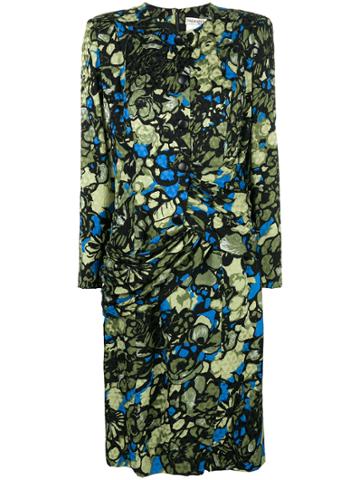 Balmain Vintage Floral Print Dress - Green