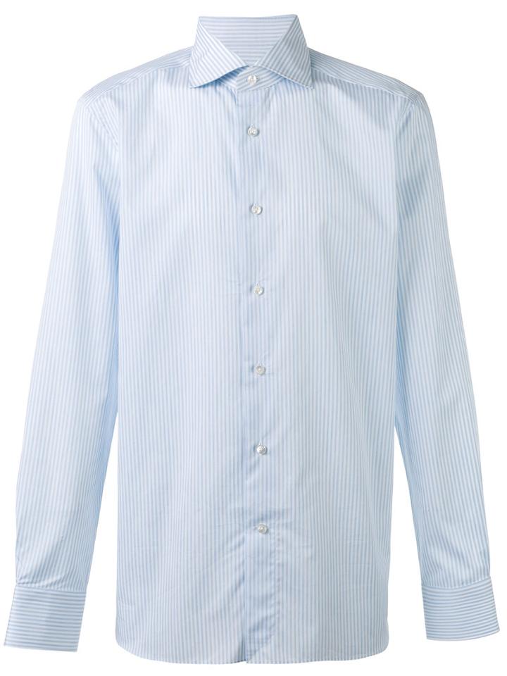 Ermenegildo Zegna - Striped Shirt - Men - Cotton - 39, Blue, Cotton
