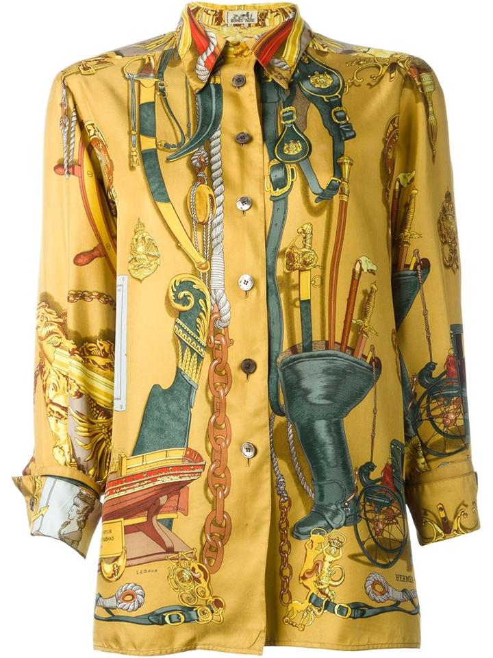 Hermès Vintage Nautical Print Shirt