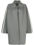 Norma Kamali Side Stripe Trench Coat - Grey