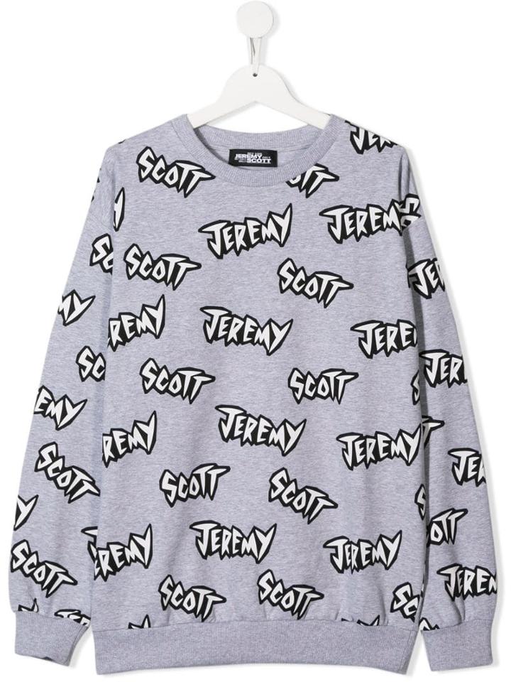 Jeremy Scott Junior Teen Logo Print Sweatshirt - Grey