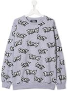 Jeremy Scott Junior Teen Logo Print Sweatshirt - Grey