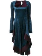 Esteban Cortazar Long Sleeved Flamenco Dress - Blue
