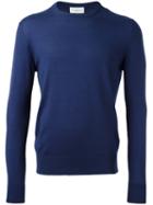 Ballantyne Slim-fit Pullover, Men's, Size: 50, Blue, Cotton/cashmere