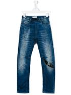 John Galliano Kids Distressed Jogger Jeans, Boy's, Size: 14 Yrs, Blue