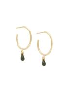 Isabel Marant Hoop Teardrop Bead Earrings, Women's, Green