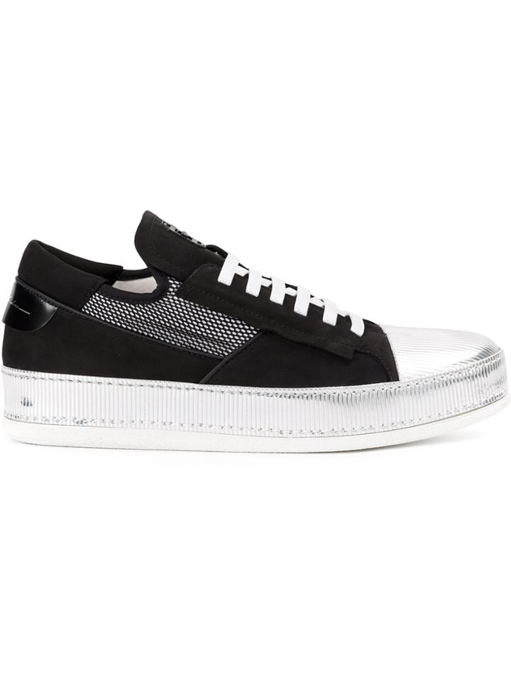 Bruno Bordese Metallic Toe Cap Sneakers - Black