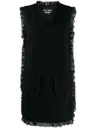 Boutique Moschino Ruffle Trim Shift Dress - Black