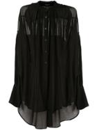 Ann Demeulemeester Long-line Relaxed Fit Shirt - Black