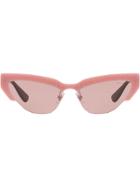 Miu Miu Eyewear Cat Eye Sunglasses - Pink
