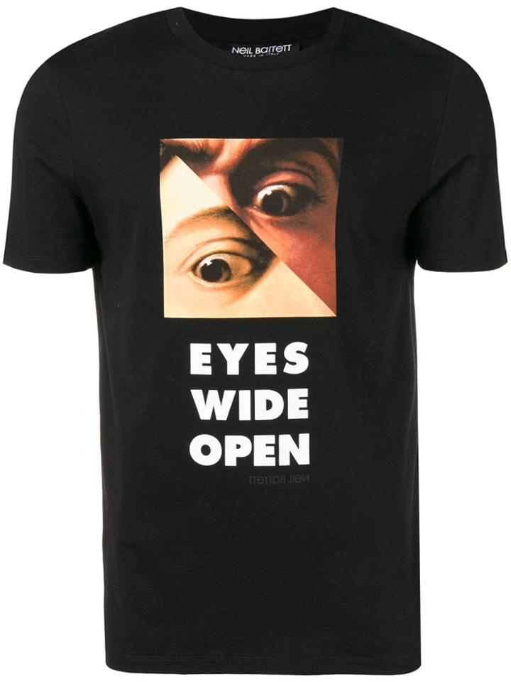 Neil Barrett Eyes Wide Open T-shirt - Black