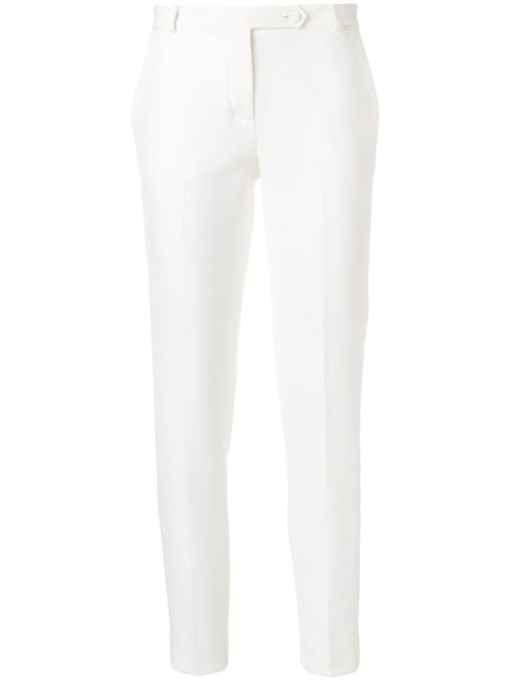 Styland Cropped Tailored Trousers - White