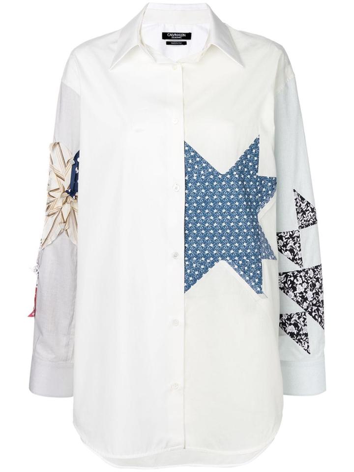 Calvin Klein 205w39nyc Patchwork Shirt - White