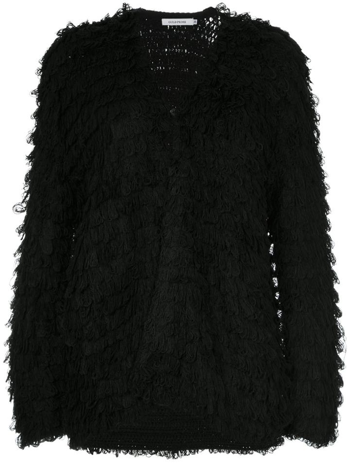 Guild Prime V-neck Textured Cardigan - Black