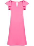 P.a.r.o.s.h. Keyhole Dress - Pink & Purple