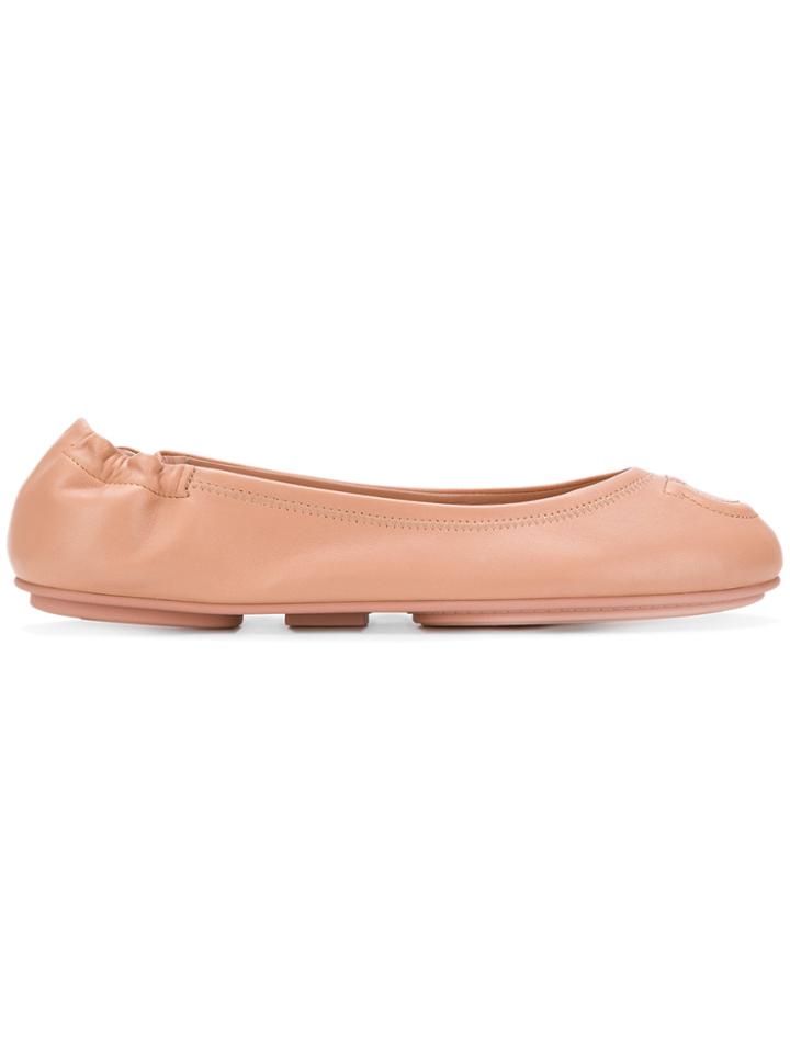 Salvatore Ferragamo Gancio Ballerina Shoes - Nude & Neutrals