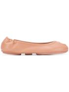 Salvatore Ferragamo Gancio Ballerina Shoes - Nude & Neutrals