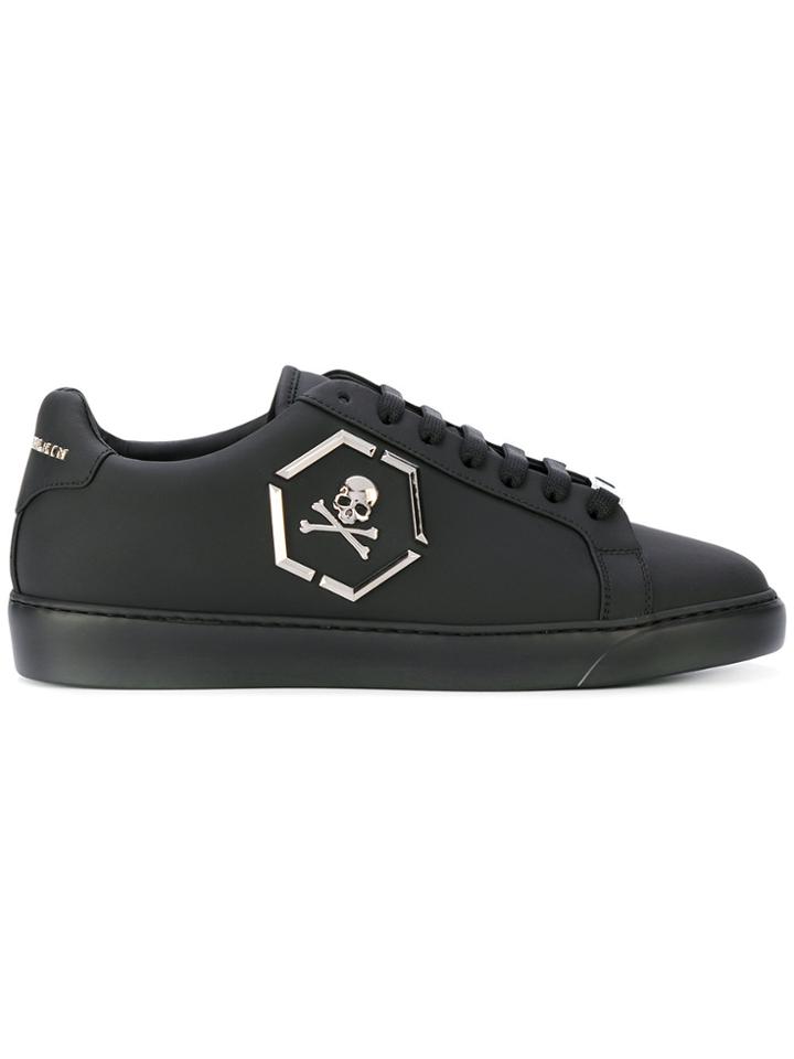Philipp Plein Skull Lace-up Sneakers - Black