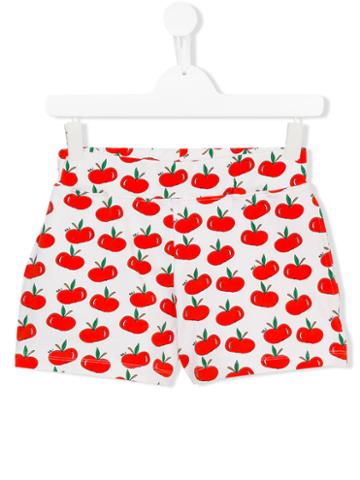 Au Jour Le Jour Kids Apple Print Shorts, Girl's, Size: 14 Yrs, Red