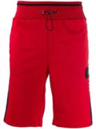 Plein Sport Tiger Print Shorts - Red