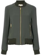 Michael Michael Kors - Bomber Jacket - Women - Nylon/polyester/spandex/elastane/viscose - Xs, Green, Nylon/polyester/spandex/elastane/viscose
