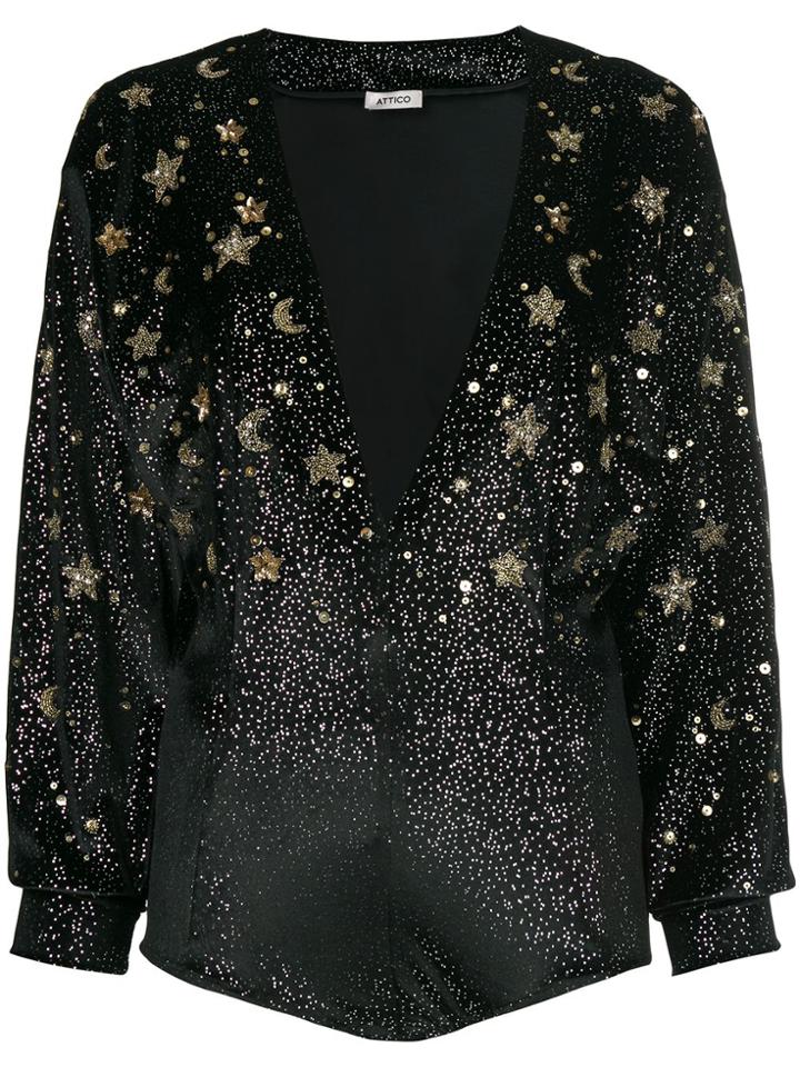 Attico Embellished Star Body - Black