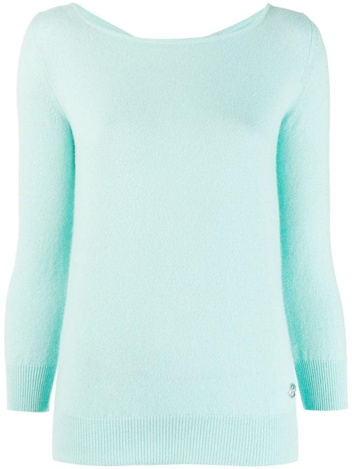 Emilio Pucci Boat Neck Cashmere Jumper - Blue