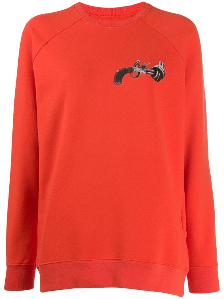 Kirin Gun Print Sweatshirt - Orange