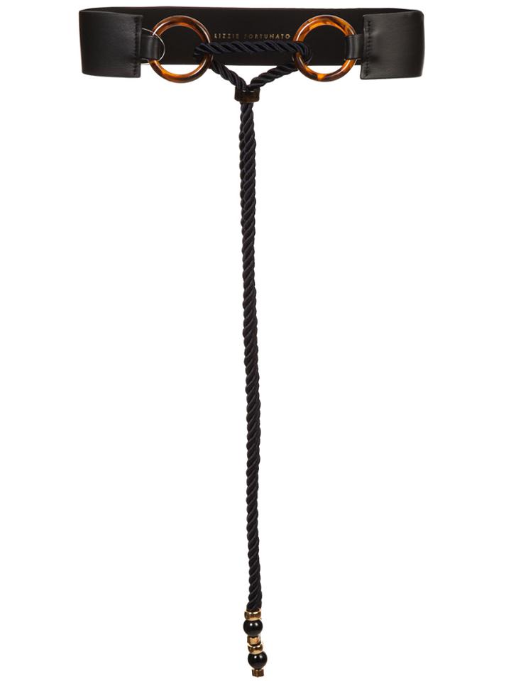 Lizzie Fortunato Jewels O-ring Rope Belt - Black