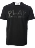 Comme Des Garçons Play Logo Print T-shirt, Men's, Size: M, Black, Cotton