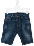 Dsquared2 Kids Slim-fit Denim Shorts - Blue