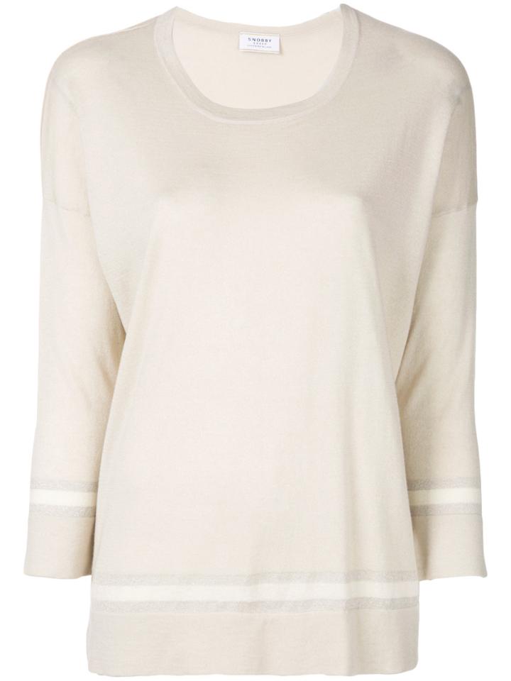 Snobby Sheep Stripe Knitted Top - Nude & Neutrals