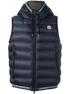 Moncler 'amiens' Padded Gilet, Men's, Size: 2, Blue, Polyamide/goose Down/feather