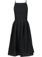 Martin Grant Open Back Flared Mid-length Dress, Women's, Size: 36, Black, Silk