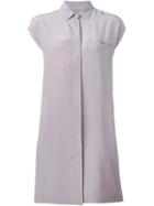 Maison Margiela Crepe Blouse Dress, Women's, Size: 42, Pink/purple, Silk/polyamide/acetate