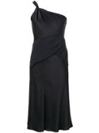 Versace Twisted One Shoulder Dress - Black