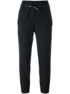 Brunello Cucinelli Glitter Belt Trousers, Women's, Size: 40, Black, Polyamide/polyester/spandex/elastane/virgin Wool