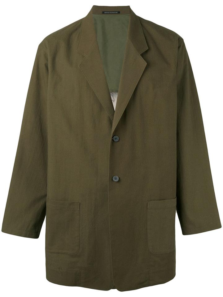 Yohji Yamamoto - 'wait Until Dark' Jacket - Men - Cotton/cupro - 3, Green, Cotton/cupro