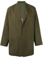 Yohji Yamamoto - 'wait Until Dark' Jacket - Men - Cotton/cupro - 3, Green, Cotton/cupro