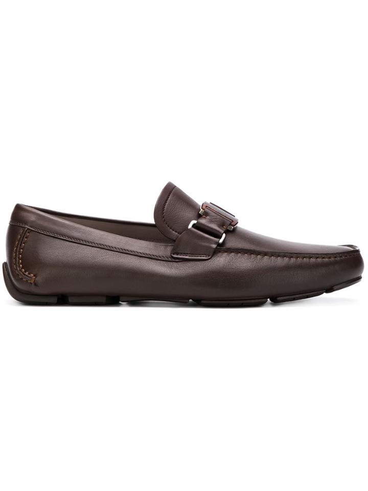Salvatore Ferragamo Vara Buckle Loafers - Brown