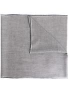 Burberry Frayed Edge Scarf, Men's, Grey, Cashmere/wool