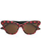 Mcq By Alexander Mcqueen Eyewear Check Detail Sunglasses - Black