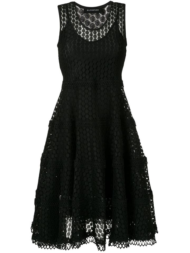 Olympiah Lamier Flared Dress - Black