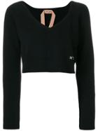 No21 Scoop V-neck Sweater - Black