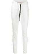 Nineminutes Butterfly Leather Look Trousers - White