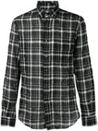 Aspesi Plaid Shirt, Men's, Size: 40, Black, Cotton/lyocell/polyurethane