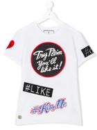 Philipp Plein Junior Embellished #like T-shirt - White