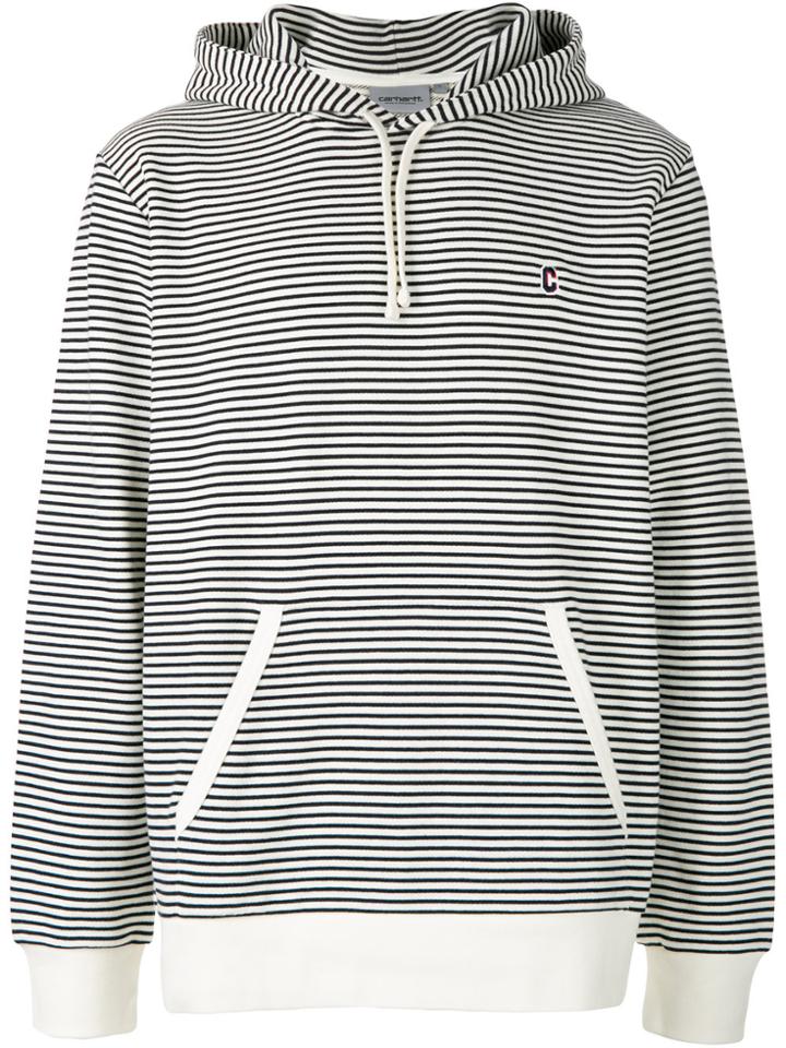 Carhartt Striped Logo Hoodie - Nude & Neutrals