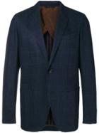 Ermenegildo Zegna Checked Blazer Jacket - Blue